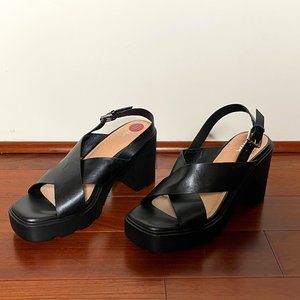 MIA Melinna Platform Sandals with Block Heel, Women's Size 10